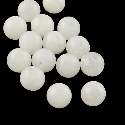 Round Imitation Gemstone Acrylic Beads X-OACR-R029-8mm-30-1