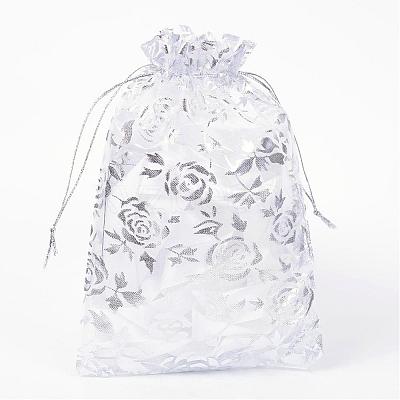 Rose Printed Organza Bags OP-R021-13x18-03-1