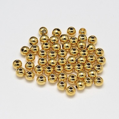 Rack Plating Brass Round Spacer Beads X1-KK-I601-6mm-G-RS-1