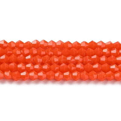 Opaque Solid Color Imitation Jade Glass Beads Strands GLAA-F029-P4mm-03-1