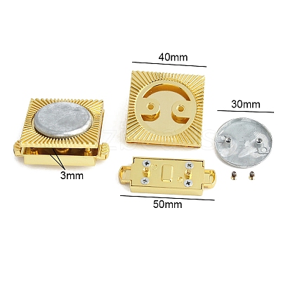 Alloy Magnetic Handbag Locks PW-WG56403-01-1