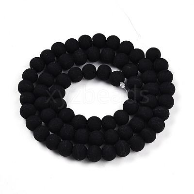 Opaque Glass Beads Strands GLAA-T032-P6mm-MD01-1