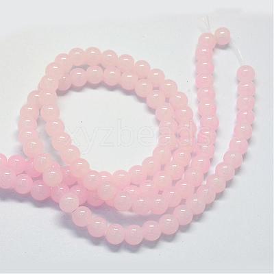 Baking Paint Imitation Jade Glass Round Bead Strands DGLA-Q021-6mm-02-1