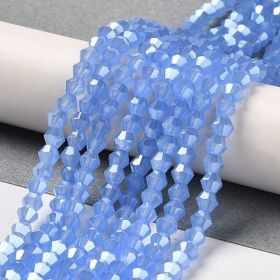 Imitation Jade Electroplate Glass Beads Strands LS-EGLA-F029-J4mm-A04-1