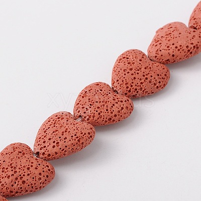 Dyed Natural Lava Rock Bead Strands G917-5-1