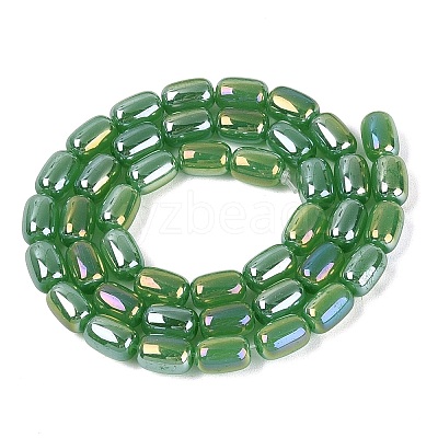 Electroplate Imitation Jade Glass Beads Strands EGLA-Q132-03B-B03-1