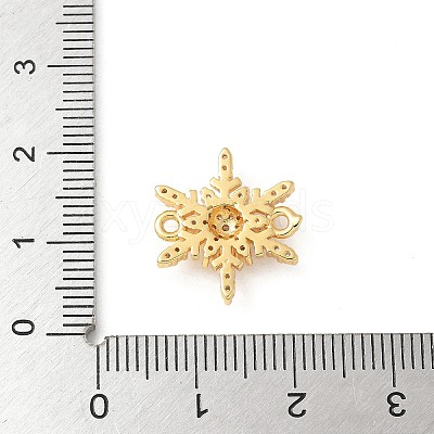 Brass Micro Pave Cubic Zirconia Connector Charms KK-U053-06G-1