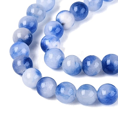 Natural Dyed Persian Jade Beads Strands X-G-Q609-6mm-01-1