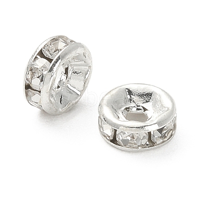 Brass Rhinestone Spacer Beads RB-YW0001-04C-01S-1