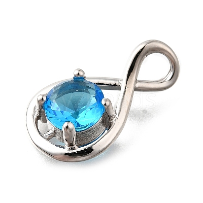 925 Sterling Silver Pave Cubic Zirconia Pendants STER-V001-03P-12-1