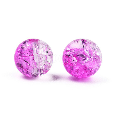 Transparent Crackle Acrylic Beads CACR-N002-02B-1