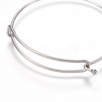 Tarnish Resistant Adjustable 304 Stainless Steel Expandable Bangle Making STAS-I081-01P-1