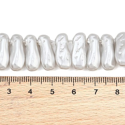 Electroplated Glass Pearl Beads Strands GL-CBA64F3-01C-1