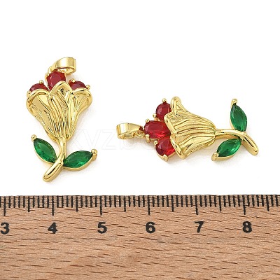 Brass Micro Pave Cubic Zirconia Pendants CU-CBA8C34-02G-03-1