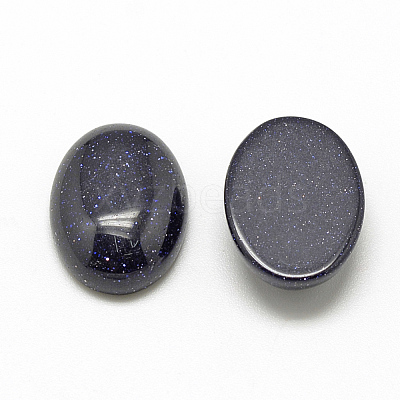 Synthetic Blue Goldstone Cabochons X-G-R415-14x10-34-1