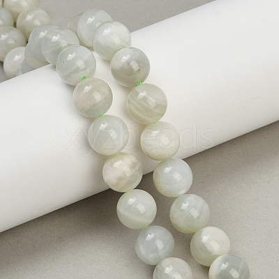 Natural Green Moonstone Beads Strands G-NH0060-A01-03-1
