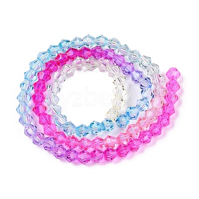 Gradient Color Baking Paint Glass Bead Strands X1-DGLA-A039-T2mm-A08-1