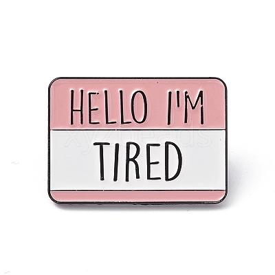 Rectangle with Word Aolly Brooch X-JEWB-M024-03B-B-1