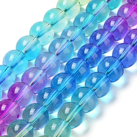 Baking Paint Transparent Glass Beads X1-DGLA-M001-10mm-03-1
