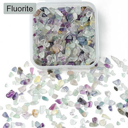 60G Natural Fluorite Chip Beads G-YW0001-64-1