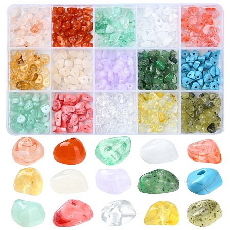 450Pcs 15 Styles Acrylic Beads OACR-YW0001-89-1