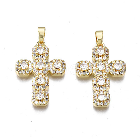 Brass Micro Pave Cubic Zirconia Pendants ZIRC-N039-157A-NF-1