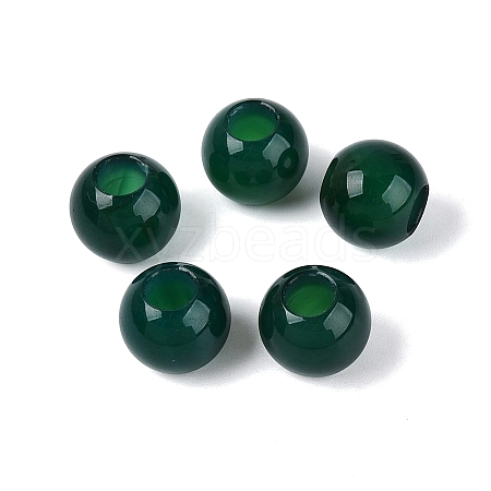 Natural Green Onyx Agate European Beads G-Q602-09A-03-1