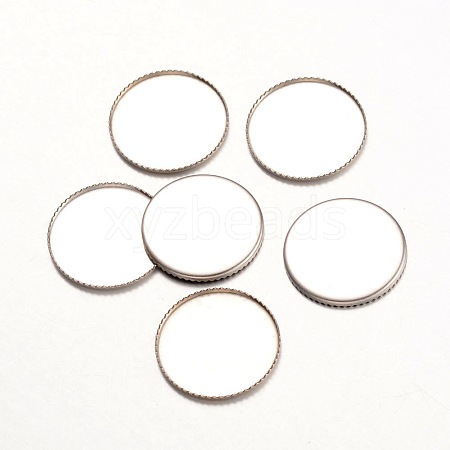 Tarnish Resistant 316 Surgical Stainless Steel Milled Edge Bezel Cups LS-STAS-K099-01-18mm-P-1
