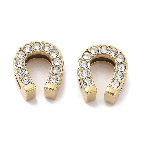 PVD Vacuum Plating 304 Stainless Steel Crystal Rhinestone Beads SATS-R130-02G-03-1