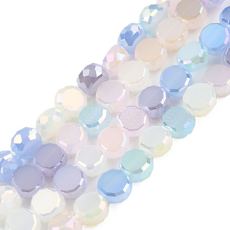 Electroplate Glass Beads Strands EGLA-N002-40B-05-1