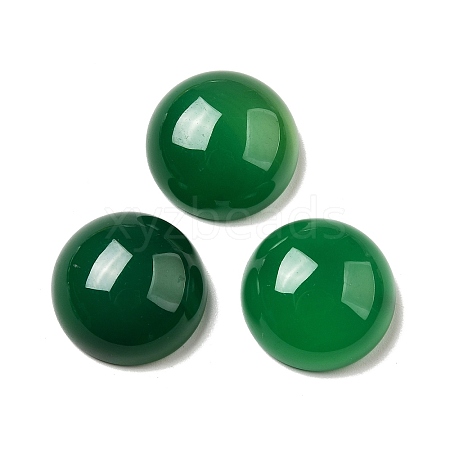 Natural Green Onyx Agate Cabochons G-E492-B-16-1