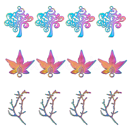 18Pcs 3 Style Alloy Pendants FIND-FH0002-36-1