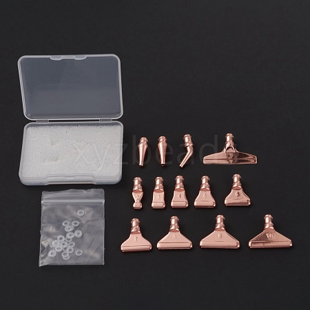 13Pcs Alloy Diamond Sticky Pen Heads Set DIY-M019-03RG-1