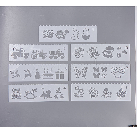 Plastic Drawing Painting Stencils Templates DIY-WH0118-05-1