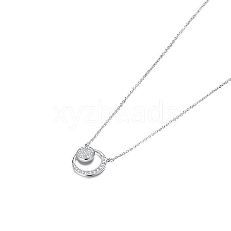925 Sterling Silver Pendant Necklaces NJEW-BB34860-1
