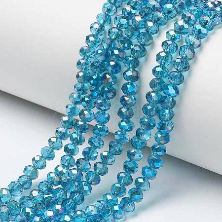 Electroplate Glass Beads Strands EGLA-A034-T8mm-I04-1