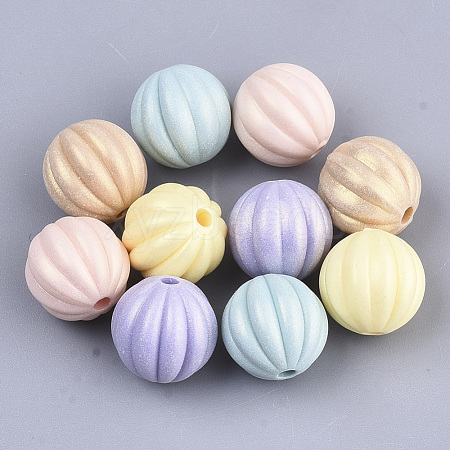 Spray Painted Acrylic Beads MACR-T037-01-1