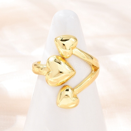 Brass Cuff Rings RJEW-C139-15B-G-1