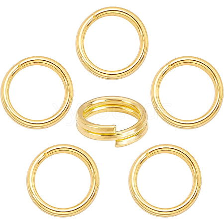 Brass Split Rings KK-BC0002-22-1