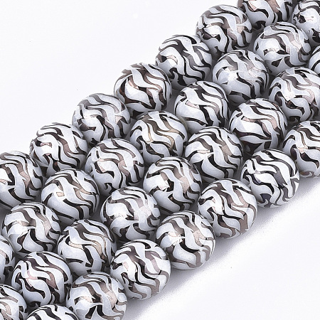 Electroplate Glass Beads Strands X-EGLA-S177-09B-01-1