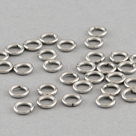 Tarnish Resistant 304 Stainless Steel Open Jump Rings STAS-Q186-02-10x1mm-1