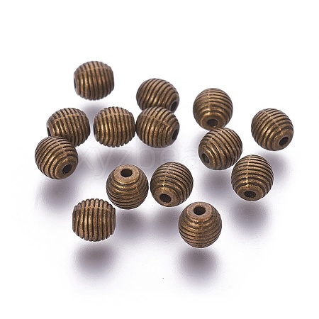 Tibetan Style Alloy Beehive Beads LS-PALLOY-6662-AB-NR-1