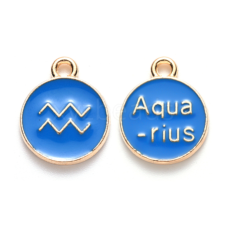 Alloy Enamel Pendants X-ENAM-S124-01B-02J-1