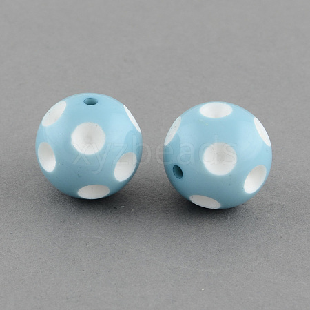 Bubblegum Opaque Acrylic Round Beads MACR-R527-20mm-15-1