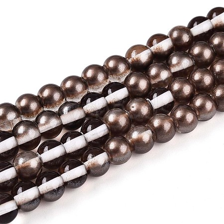 Baking Paint Transparent Glass Beads X1-DGLA-N011-6mm-09-1