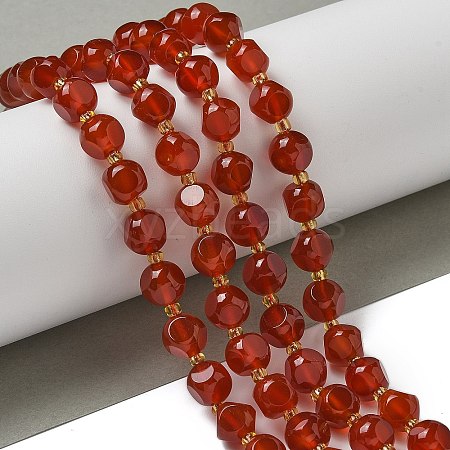 Natural Carnelian(Dyed & Heated) Beads Strands G-K387-A12-02-1