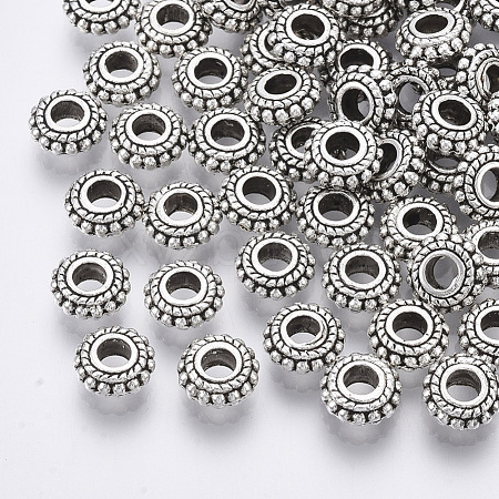 Tibetan Style Alloy Spacer Beads TIBE-Q063-35AS-NR-1
