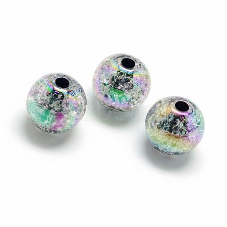 Crackle Style Acrylic Beads MACR-S825-18mm-J-1
