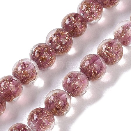 Handmade Gold Sand Lampwork Beads LAMP-Z009-01I-1