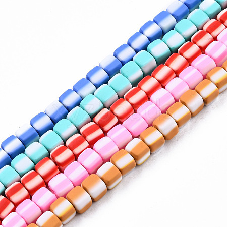 Handmade Polymer Clay Beads Strands CLAY-N010-074-1